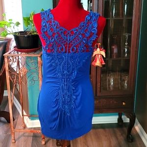 Studio Y- Sexy Royal Blue Bodycon Mini Dress